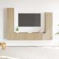 Preview: ARDEBO.de - 4-tlg. TV-Schrank-Set Sonoma-Eiche Holzwerkstoff