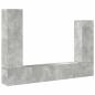 Preview: 4-tlg. TV-Schrank-Set Betongrau Holzwerkstoff