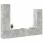 Preview: 4-tlg. TV-Schrank-Set Betongrau Holzwerkstoff