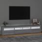 Preview: TV-Schrank mit LED-Leuchten Grau Sonoma 210x35x40 cm