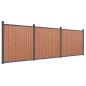 Preview: Zaunelement Braun 526x186 cm WPC