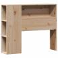 Preview: Bücherregalbett ohne Matratze 75x190 cm Massivholz Kiefer