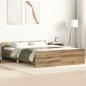 Preview: ARDEBO.de - Bettgestell ohne Matratze Artisan-Eiche 140x200cm Holzwerkstoff