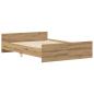 Preview: Bettgestell ohne Matratze Artisan-Eiche 140x200cm Holzwerkstoff