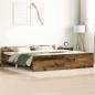Preview: ARDEBO.de - Bettgestell ohne Matratze Altholz-Optik 160x200cm Holzwerkstoff