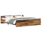 Preview: Bettgestell ohne Matratze Altholz-Optik 160x200cm Holzwerkstoff