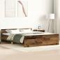 Preview: ARDEBO.de - Bettgestell ohne Matratze Altholz-Optik 120x190cm Holzwerkstoff