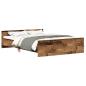 Preview: Bettgestell ohne Matratze Altholz-Optik 120x190cm Holzwerkstoff