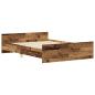 Preview: Bettgestell ohne Matratze Altholz-Optik 140x190cm Holzwerkstoff