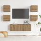 Preview: 5-tlg. TV-Schrank-Set Wandmontage Artisan-Eiche Holzwerkstoff