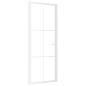 Preview: Innentür 83x201,5 cm Weiß ESG-Glas und Aluminium