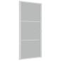 Preview: Innentür 93x201,5 cm Weiß Mattglas und Aluminium