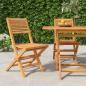 Preview: ARDEBO.de - Klappstühle, 2 Stück, 47 x 62 x 90 cm, Massivholz Teak