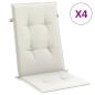 Preview: Hochlehner-Auflagen 4 Stk. Melange Creme 120x50x4 cm Stoff
