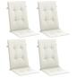 Preview: Hochlehner-Auflagen 4 Stk. Melange Creme 120x50x4 cm Stoff