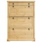 Preview: Schuhschrank Corona 99x32x138 cm Massivholz Kiefer