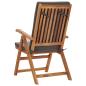 Preview: Klappbare Liegest?hle mit Kissen, 2 St?ck, Massivholz Teak, Grau