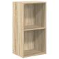 Preview: Bücherregal 2 Fächer Sonoma-Eiche 40x30x76,5 cm Holzwerkstoff