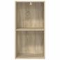 Preview: Bücherregal 2 Fächer Sonoma-Eiche 40x30x76,5 cm Holzwerkstoff