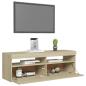 Preview: TV-Schrank mit LED-Leuchten Sonoma-Eiche 120x35x40 cm