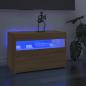 Preview: ARDEBO.de - TV-Schrank mit LED-Leuchten Sonoma-Eiche 60x35x40 cm