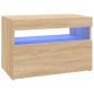Preview: TV-Schrank mit LED-Leuchten Sonoma-Eiche 60x35x40 cm
