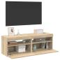 Preview: TV-Schränke LED-Leuchten 2 Stk. Sonoma-Eiche 60x35x40 cm