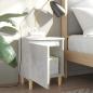 Preview: Nachttische mit Massivholz-Beinen 2 Stk. Betongrau 40x30x50cm