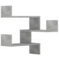 Preview: Wand-Eckregale 2 Stk. Betongrau 40x40x50 cm Holzwerkstoff