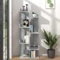 Preview: ARDEBO.de - B?cherregal Betongrau 48x25,5x140 cm Holzwerkstoff