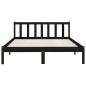 Preview: Massivholzbett Schwarz Kiefer 135x190 cm