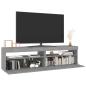Preview: TV-Schrank mit LED-Leuchten 2 Stück Grau Sonoma 75x35x40 cm