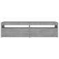 Preview: TV-Schrank mit LED-Leuchten 2 Stück Grau Sonoma 75x35x40 cm