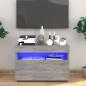 Preview: TV-Schrank mit LED-Leuchten Grau Sonoma 60x35x40 cm