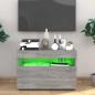 Preview: TV-Schrank mit LED-Leuchten Grau Sonoma 60x35x40 cm