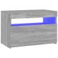Preview: TV-Schrank mit LED-Leuchten Grau Sonoma 60x35x40 cm
