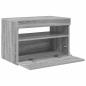 Preview: TV-Schrank mit LED-Leuchten Grau Sonoma 60x35x40 cm
