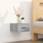 Preview: Wand-Nachttische 2 Stk. Grau Sonoma 35x35x20 cm