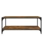 Preview: TV-Schrank Räuchereiche 100x33x41 cm Holzwerkstoff und Stahl