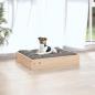 Preview: Hundebett 51,5x44x9 cm Massivholz Kiefer