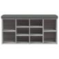 Preview: Schuhbank Grau Sonoma 102x32x50 cm Holzwerkstoff