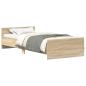 Preview: Bettgestell ohne Matratze Sonoma-Eiche 100x200 cm Holzwerkstoff