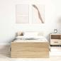 Preview: Bettgestell ohne Matratze Sonoma-Eiche 100x200 cm Holzwerkstoff
