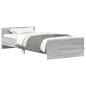 Preview: Bettgestell Grau Sonoma 100x200 cm Holzwerkstoff