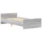 Preview: Bettgestell Grau Sonoma 100x200 cm Holzwerkstoff