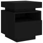 Preview: Nachttische mit LED-Leuchten 2 Stk. Schwarz 40x39x48,5 cm