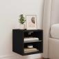 Preview: TV-Wandschrank mit LED-Leuchten Schwarz 30x28,5x30 cm
