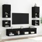 Preview: TV-Wandschrank mit LED-Leuchten Schwarz 30x28,5x30 cm