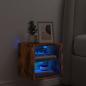 Preview: TV-Wandschrank mit LED-Leuchten Räuchereiche 30x28,5x30 cm
