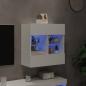 Preview: TV-Wandschrank mit LED-Leuchten Weiß 58,5x30x60,5 cm